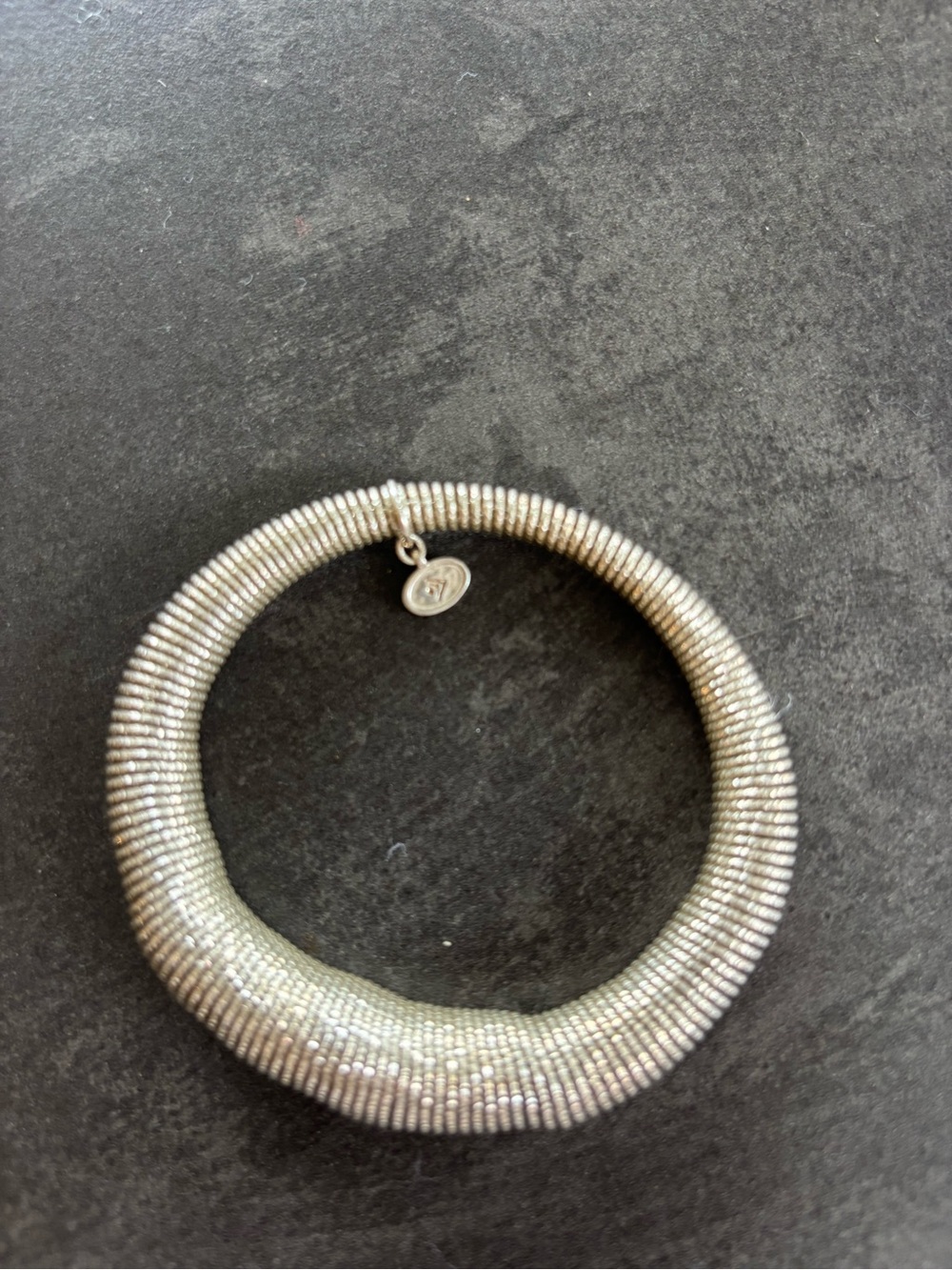 Silpada Silver Ribbed Coil Bangle Bracelet